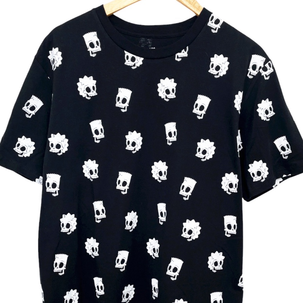 NWOT The Simpsons Bart & Lisa Skulls Men's T-Shirt Large